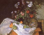 Paul Cezanne Still life with Flowers and Fruit oil painting artist